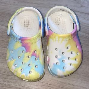 Tie dye Crocs